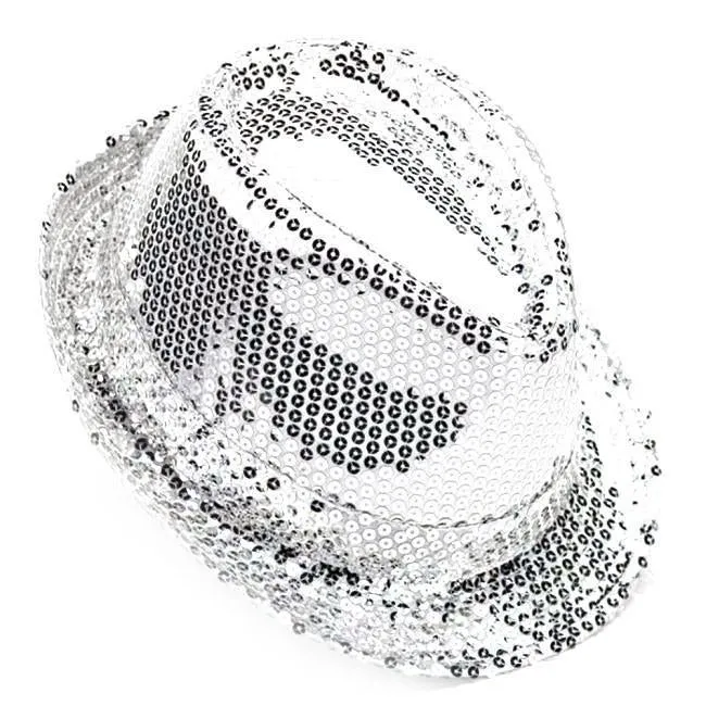 Party Top Hat with Sequins, 11-inch