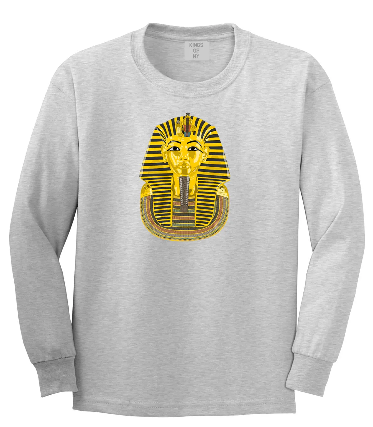 Pharaoh Egypt Gold Egyptian Head Long Sleeve T-Shirt