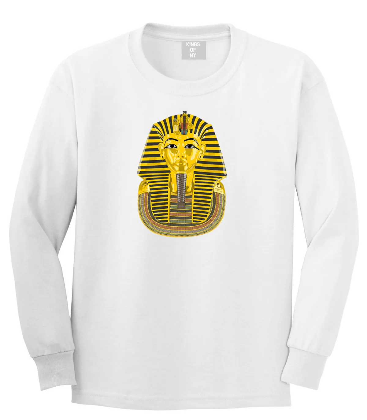 Pharaoh Egypt Gold Egyptian Head Long Sleeve T-Shirt