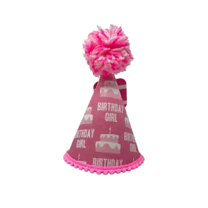 Pup Party Hats Birthday Girl Pink Ink Party Hat for Dogs and Cats