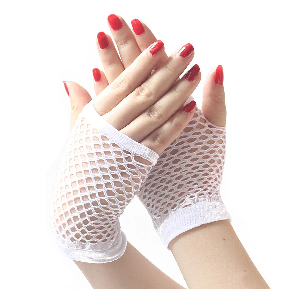 Sexy Fishnet Gloves for Y2K DressUp in 2032cm Length