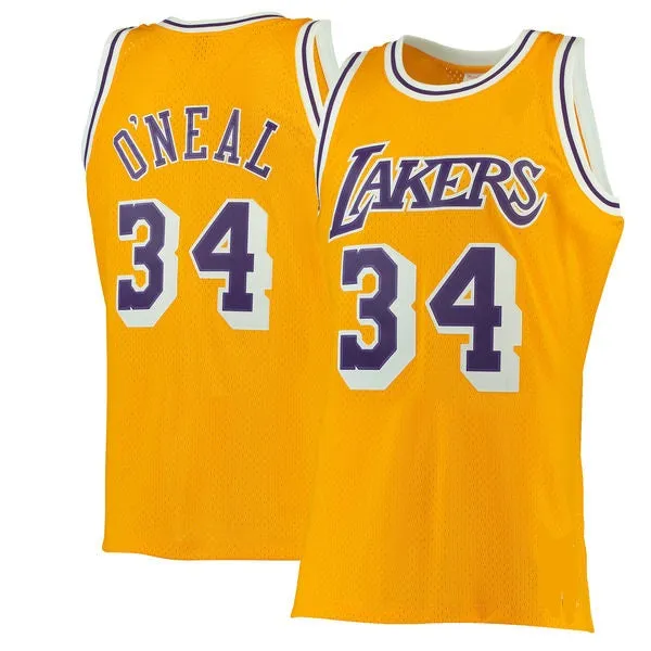 Shaquille O'Neal Los Angeles Lakers 1996-97 Throwback Basketball Jersey