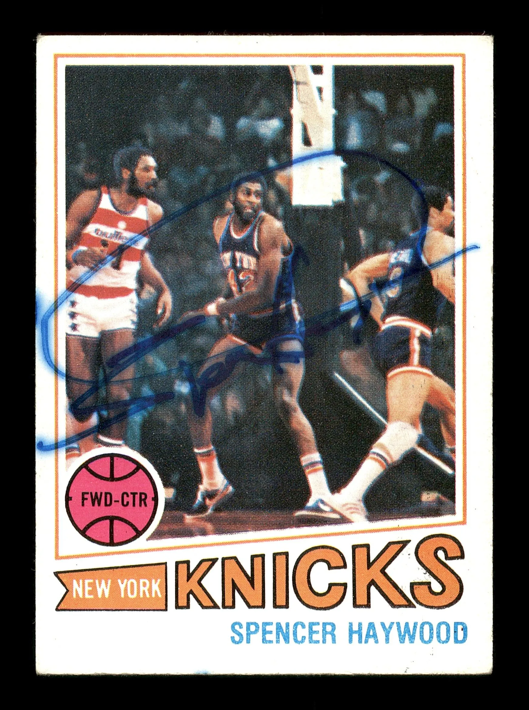 Spencer Haywood Autographed 1977-78 Topps Card #88 New York Knicks SKU #167300