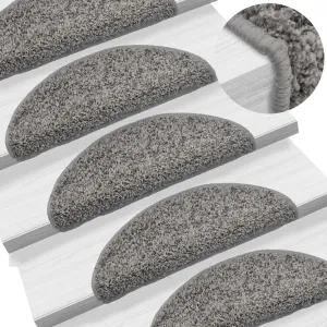 Stair Mats 10 pcs 56x17x3 cm Grey