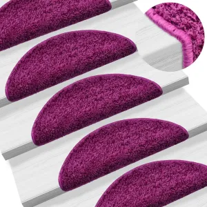 Stair Mats 10 pcs 56x17x3 cm Violet