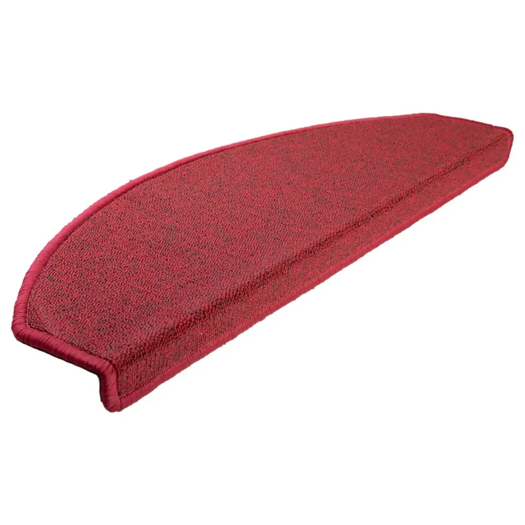 Stair Mats 10 pcs 65x24x4 cm Bordeaux Red