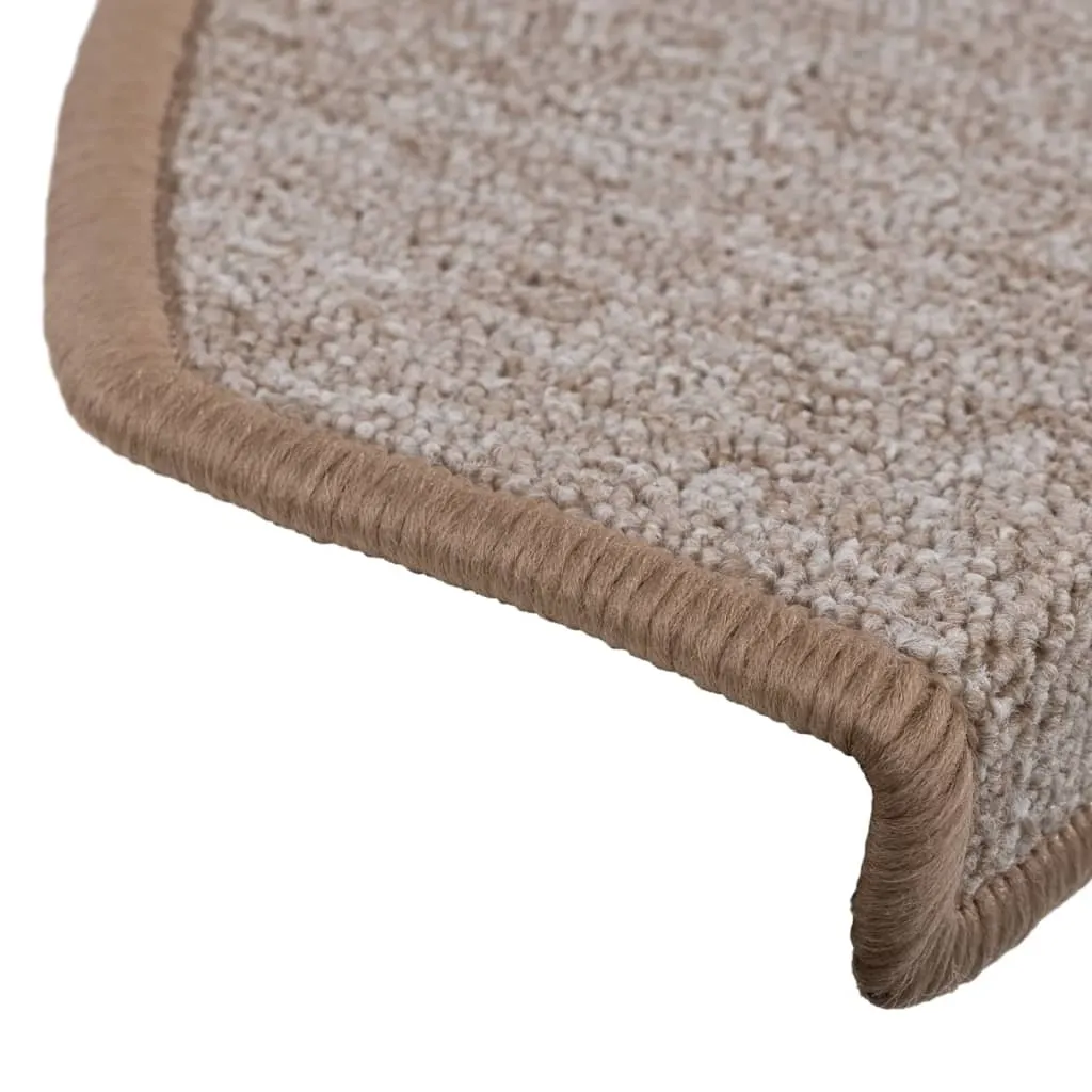 Stair Mats 10 pcs 65x24x4 cm Light Brown