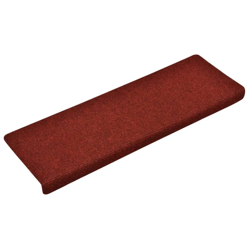 Stair Mats 5 pcs Bordeaux Red 65x25 cm Needle Punch