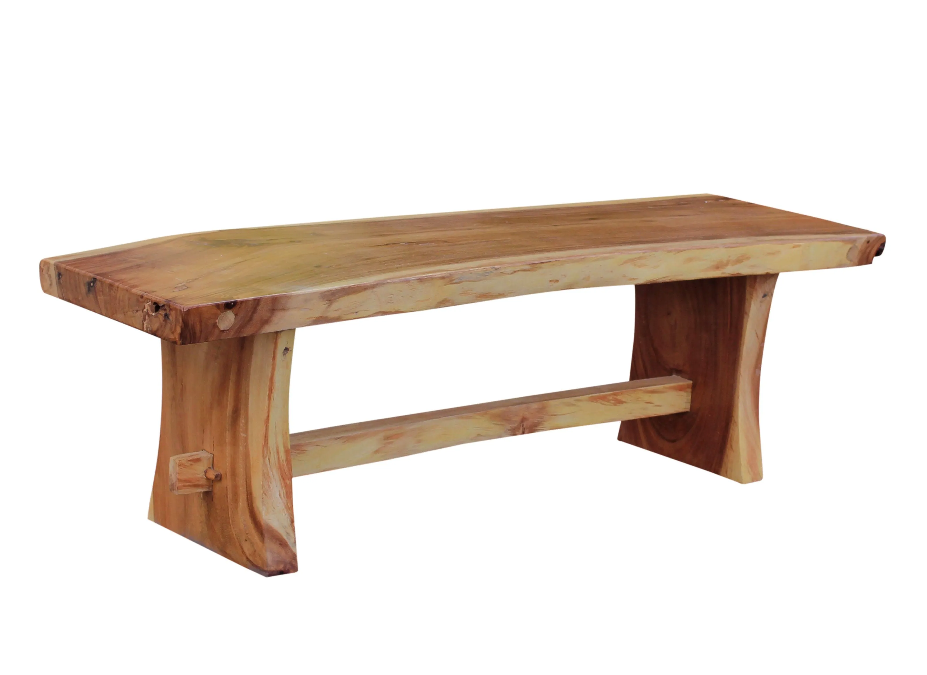 Suar Live Edge Slab Backless Bench approximately 71" long