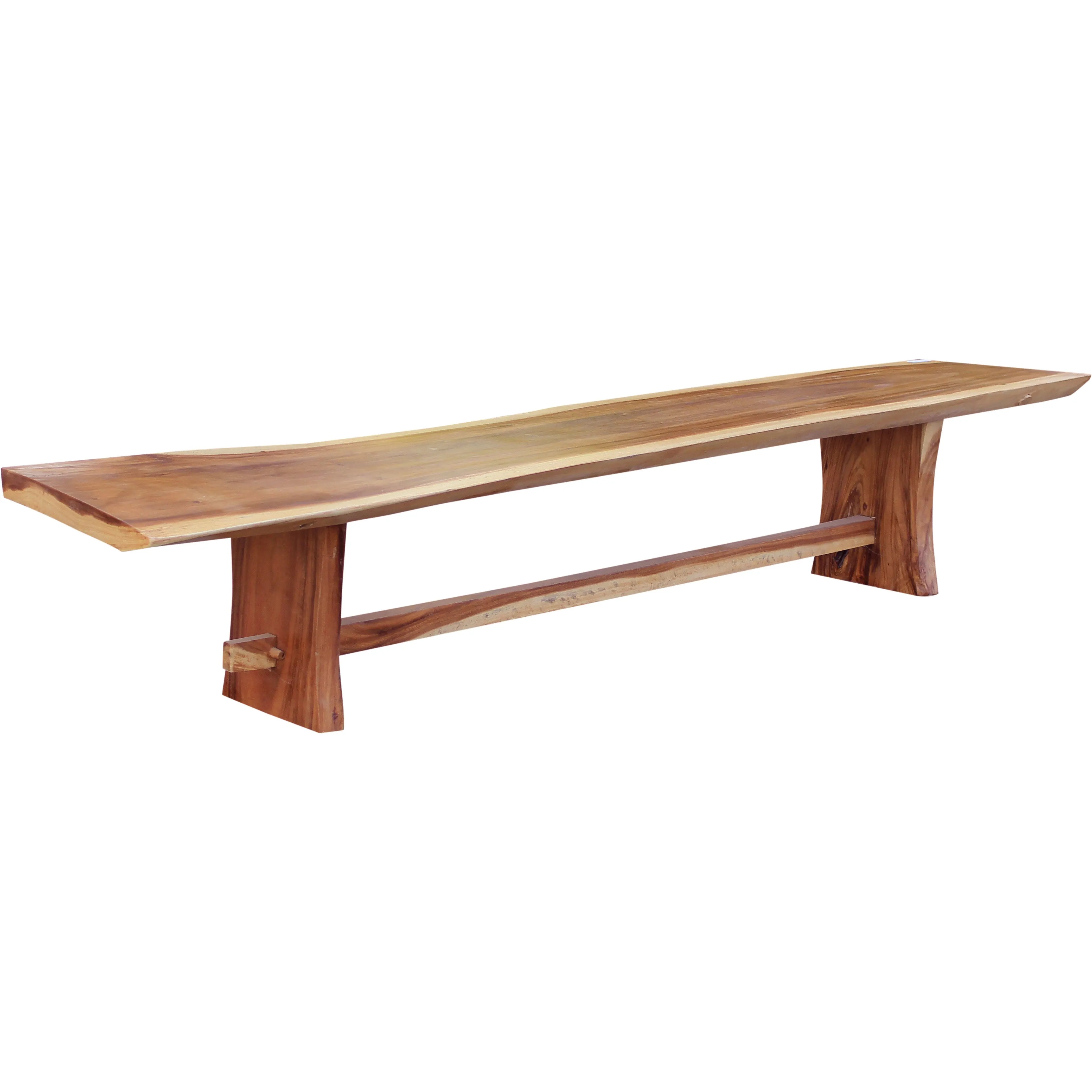 Suar Live Edge Slab Backless Bench approximately 98" long