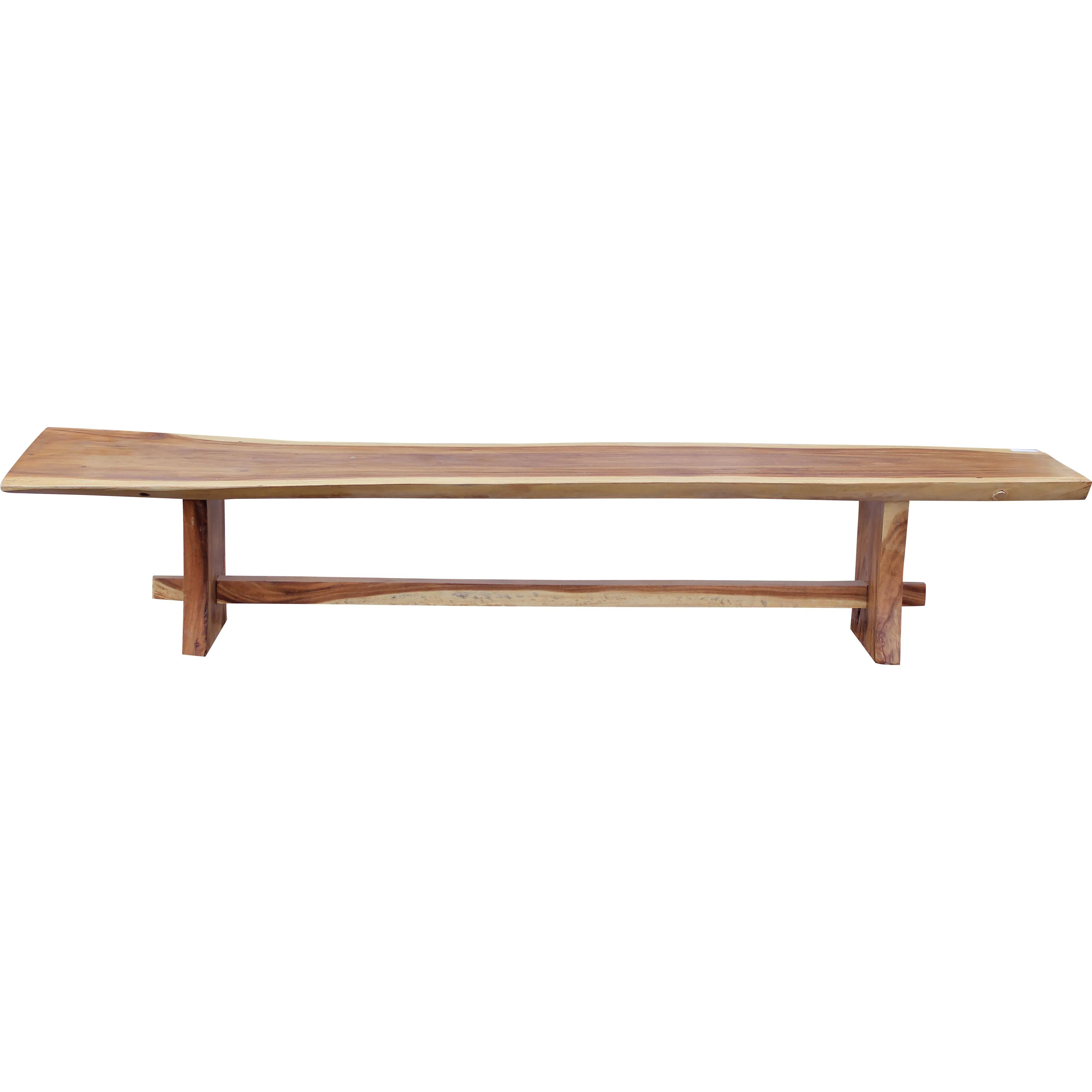 Suar Live Edge Slab Backless Bench approximately 98" long