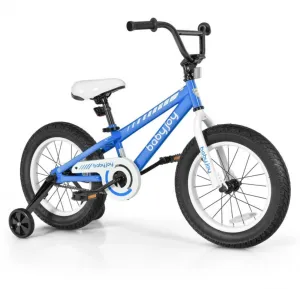 Super Fun 16” Children’s Bicycle Pedal Bike With Removable Training Wheels | Ages 5-8 | Safe, Stable, Sturdy | Thick Tires | Adjustable Seat | Reflectors