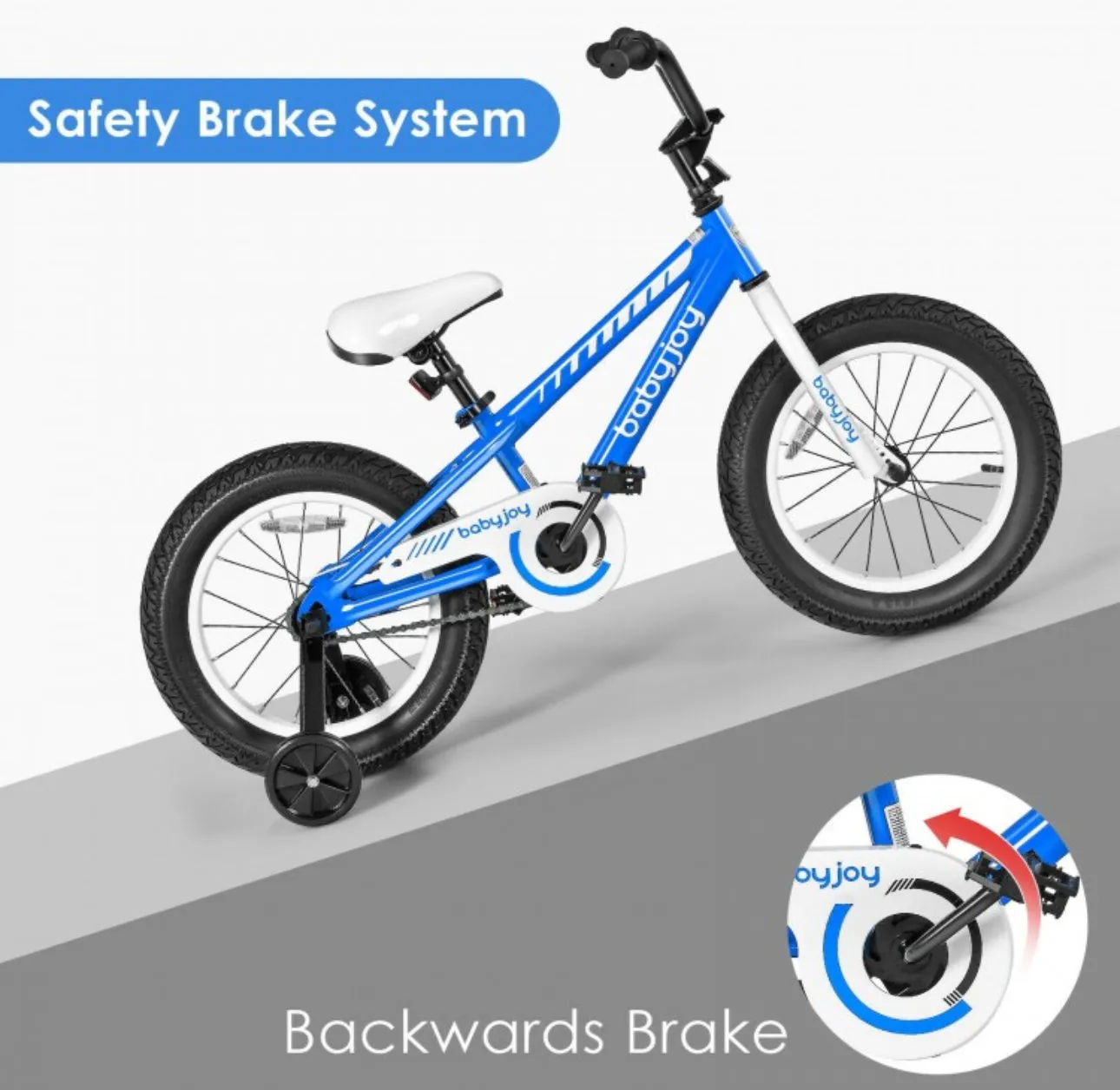 Super Fun 16” Children’s Bicycle Pedal Bike With Removable Training Wheels | Ages 5-8 | Safe, Stable, Sturdy | Thick Tires | Adjustable Seat | Reflectors