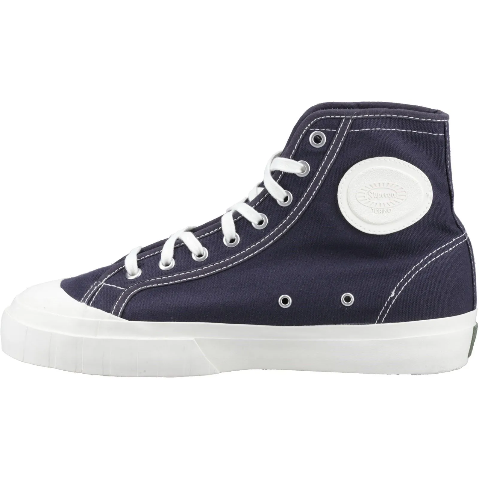 Superga 3192 Campionato Basket 100% Cotton Men's Blue Grey Dark Boots