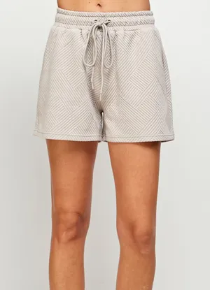 Textured Soft Short Pants in Oatmeal by See and Be Seen