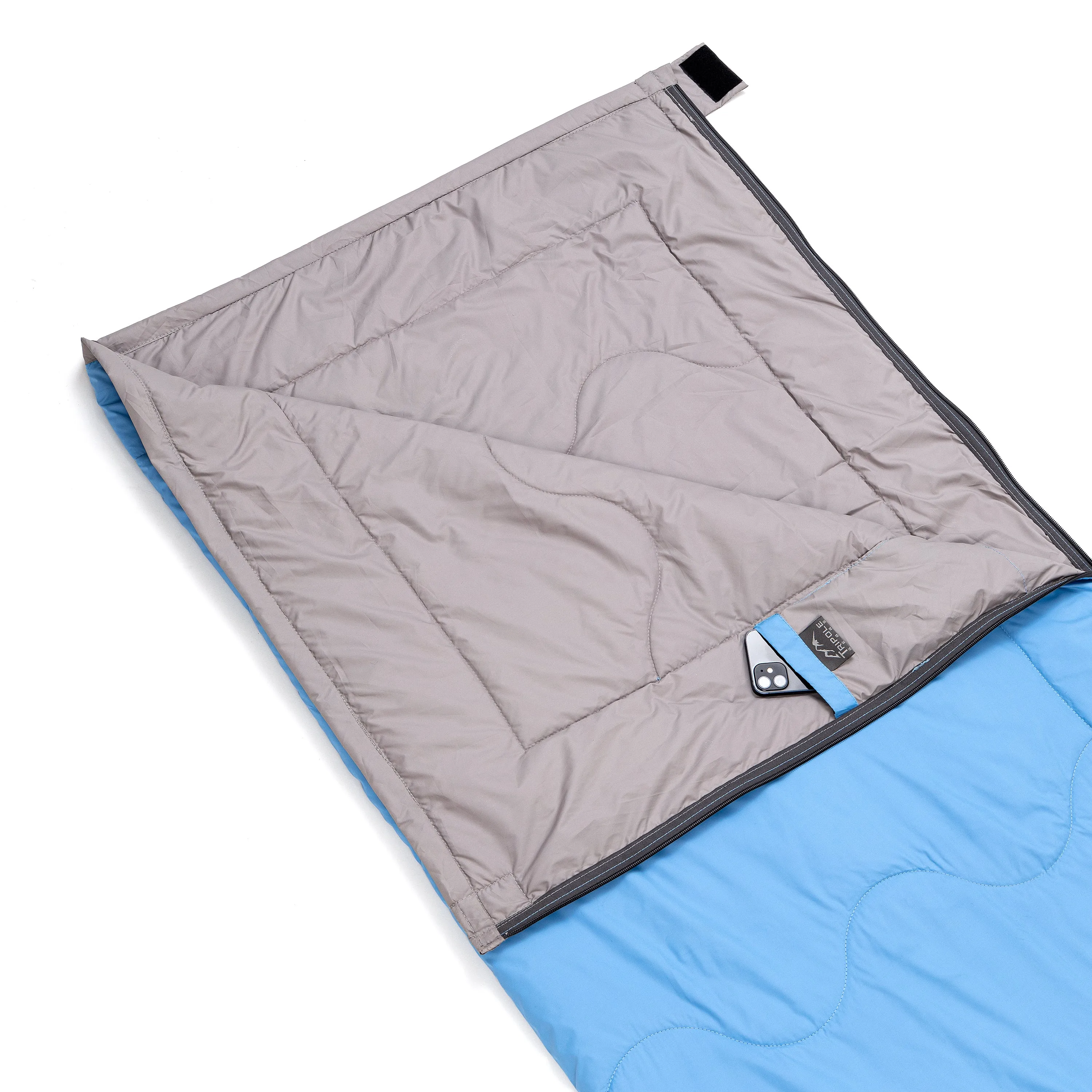 Tripole Camp Series Lightweight Sleeping Bag for Summer Camping and Hiking (Blue)