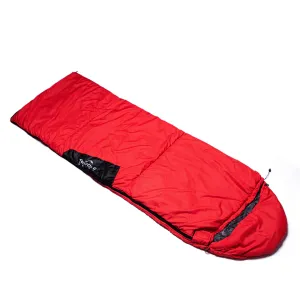 Tripole Camp Series Rectangular Sleeping Bag for Camping and Hiking, 10 Degree Comfort  (Red)