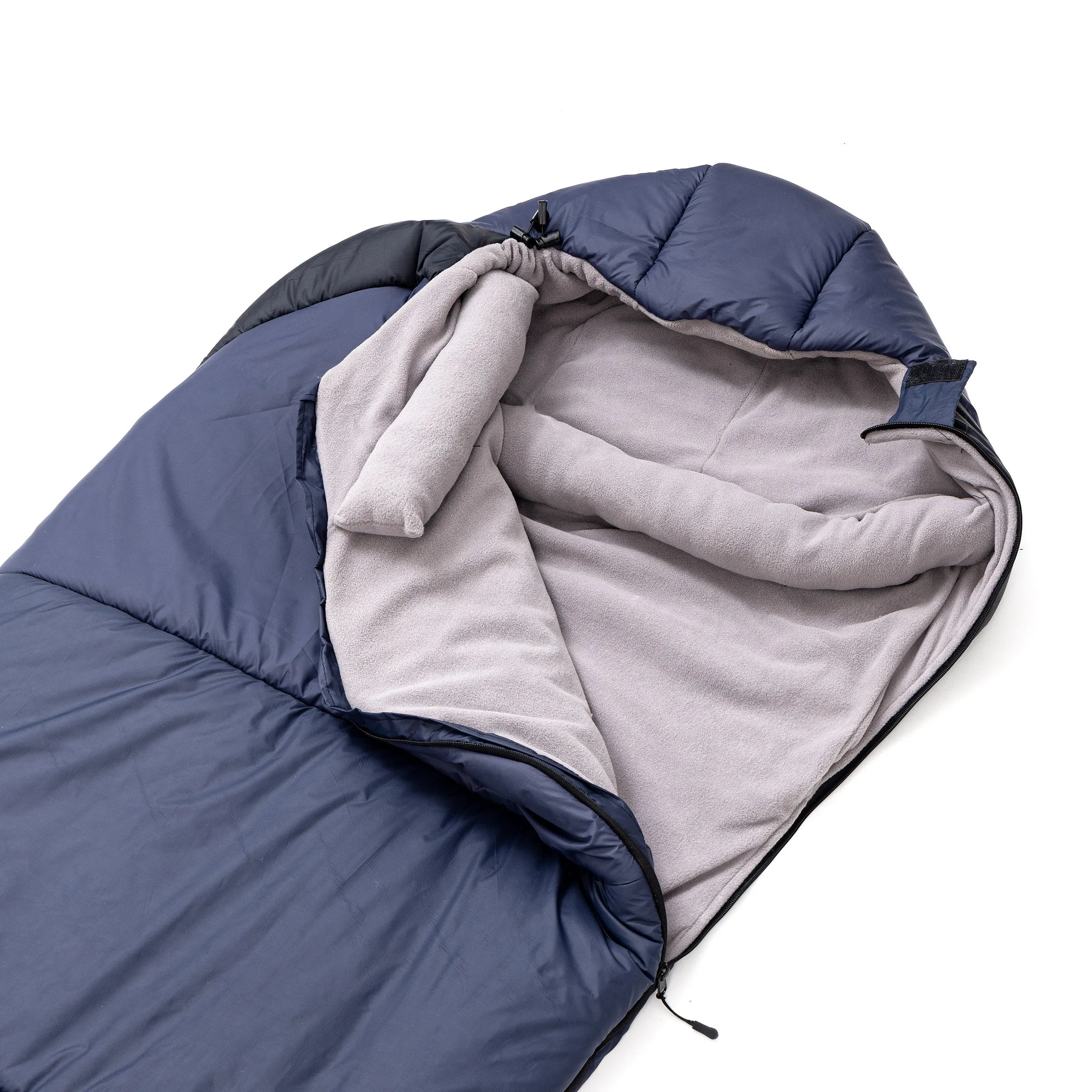 Tripole Zanskar Army Sleeping Bag with Fleece Lining for Cold Weather Trekking and Travelling | Mummy Shape | Water Repellent | 3 Year Warranty  ( - 5°C Blue)