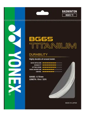 Yonex BG 65 Titanium Badminton String (Assorted)