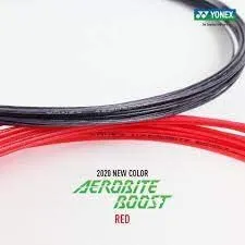 YONEX BG Aerobite Boost Badminton String (Gray/Red)